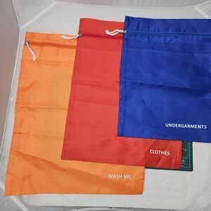 Lot of 3 Laundry Bags Travel Dirty Clothes Bag